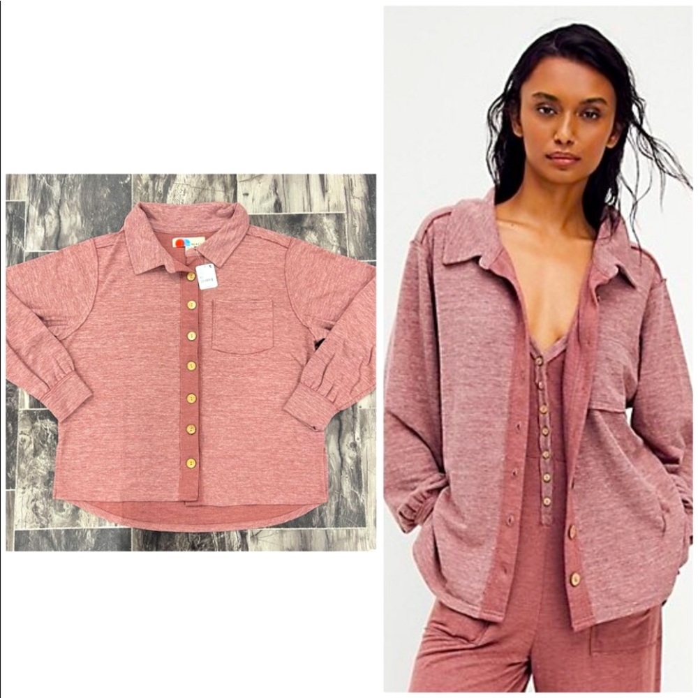 🌺FREE PEOPLE BUTTON UP TOP